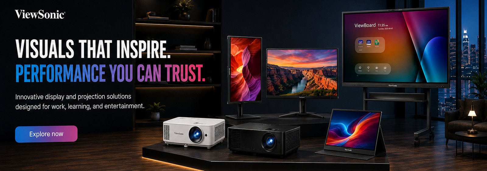 ViewSonic monitors and projectors at ZA Computers